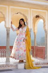 KA 1085 Russian Silk Anarkali Embroidery Gown With Dupatta Wholesale Market In Surat